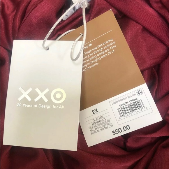 2X Satin Stretch Tulip Dress NWT - Picture 2 of 3